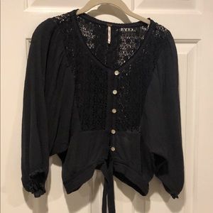 Free people crochet crop top
